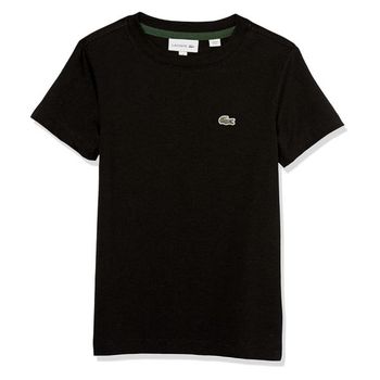라코스테 키즈 숏 슬리브 크루넥 클래식 코튼 티셔츠 빅키즈 - 블랙 488230
