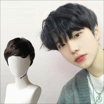 남성 통가발 다운펌 웨이브 아이돌 스타일 남자가발 남성가발 부분가발 남자부분가발 맞춤가발