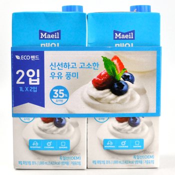 코스트코 매일 휘핑크림 2L (1L x 2입) 생크림 아이스박스 무료