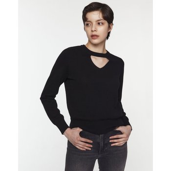 [시즌오프][LF몰단독][ABSOLUT CASHMERE] 블랙 단색  CWSW3F558BK