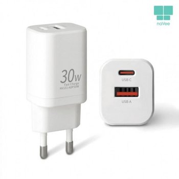 NV131 30W 2포트 나비 초고속충전기 ADP30W 휴대폰충전기 C타입충전기 고속충전기