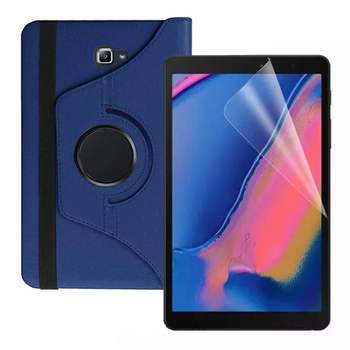 갤럭시탭S7 742VUH06 회전 케이스+액정보호 필름 2매