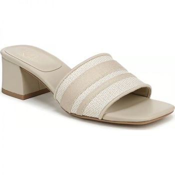 프랑코 사르토 여성 카오리 블록 힐 슬라이드 슬리퍼 화이트 멀티 포우 라피아 1