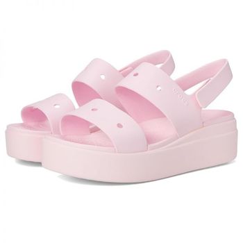 [해외] 크록스 우먼 브루클린 4U 로우 Wedges - 핑크 밀크 143584