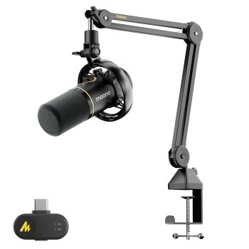 [해외] 마오노 무선 팟캐스트 마이크 PD200W 하이브리드 블랙 USB XLR
