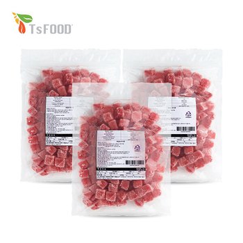 (S)[보라티알] TS Food 냉동 수박 다이스 1kg X 3개