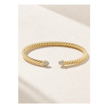 [해외] 데이비드 율만 카블레스피라 플렉스 18K 골드 다이아몬드 커프 1647597357781335