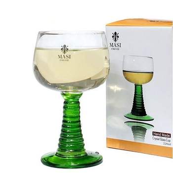 마시피렌체 492BWJ49 유리컵 물컵 샴페인 와인잔 그린 220ml 1P