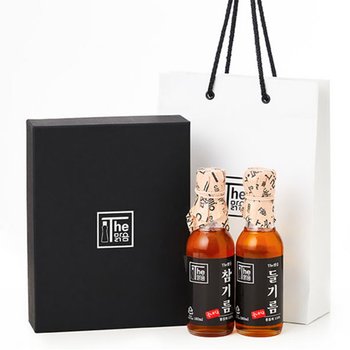 더맑음 참기름+들기름 180ml 선물세트 (국내산)