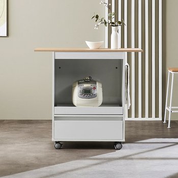 (착불) 전자렌지대 밥솥수납 주방수납장 80cm P0000JLY