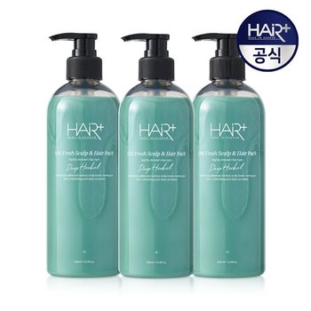 오프레시 딥 허벌 쿨링 두피&헤어팩 500ml x3 (두피냄새감소/탈모완화)