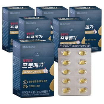 종근당건강 프로메가 식물성 알티지 오메가3 듀얼 60캡슐 6박스