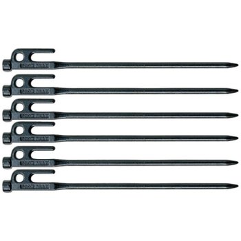 [해외] 스노우피크 텐트 터프 액세서리 페그 솔리드 스테이크 30 300mm × 6 개 세트 R-103-1