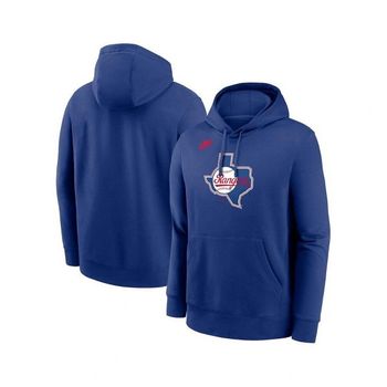 [해외] 나이키 맨즈 로얄 텍사스 레인저 Cooperstown 컬렉션 로고 클럽 Pullover 후디 - 22043936 13384