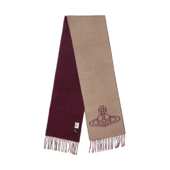 비비안웨스트우드 여성 ORB 로고 머플러 카멜 81030006-W00ZH-C406