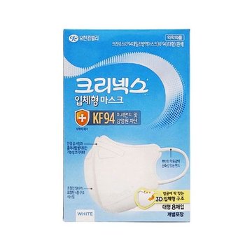 MY 크리넥스 KF94입체형마스크 8개입 화이트