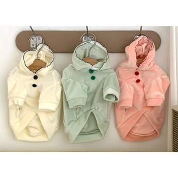 강아지 벨벳 반팔 후드티 2XL 1P 티셔츠 겨울 유치원 저렴한강아지옷