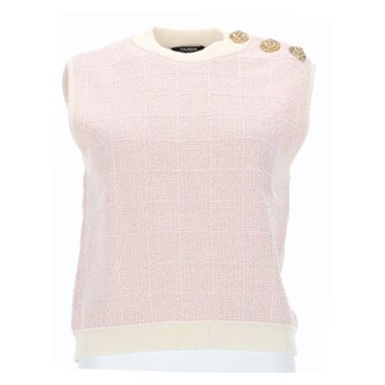 [해외] [해외배송] 26 S/S 발망 슬리브리스 탑 WITH 쥬얼 버튼 GF1AG850KJ48_OIB B0041941735