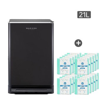 매직캔 휴지통 쓰레기통 크롬히포 21L 재규어 (추가 리필 20롤)
