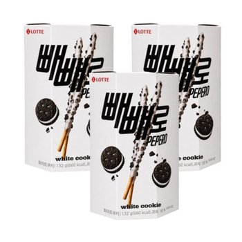 롯데 빼빼로 화이트 132g x 3개 빼빼로데이 초코 선물