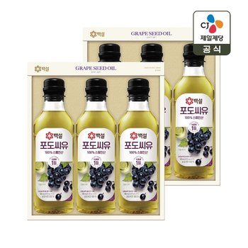 [CJ 선물세트] 백설 포도씨유 3호 2개 쇼핑백포함