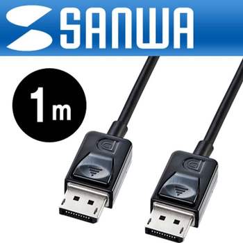 강원전자 산와서플라이 DisplayPort 1.2 케이블 1m KC-DP1K 부품 소모품 자재 파츠