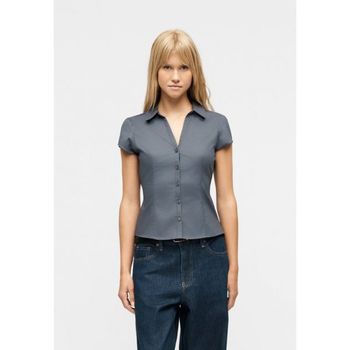 홀리스터 Co. BOW BELT SHIRTING Button-down blouse blue-grey 7502004