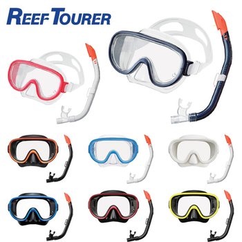리프투어러 투사 스노쿨링 물놀이 수경 마스크 물안경 스노클 세트 RC-1117Q