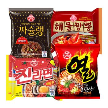 진라면 5입 + 열라면 5입 + 짜슐랭 5입 + 해물짬뽕 5입[33230575]