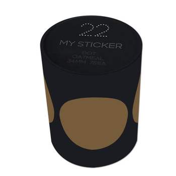 한국폼텍 AI46CG38 폭34mm 원형 롤 마이스티커-오트밀