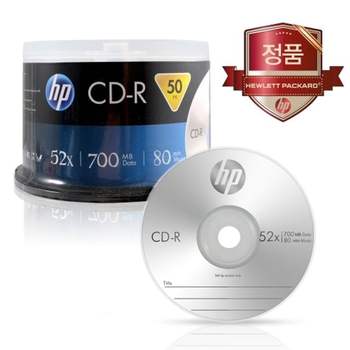 HP 438EEB70 CD-R 52X 50P 700MB 슬림케이스/80min 통(1개입)