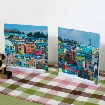 아트박스/꾸밈 gb091-스탠드액자2P_부산알록달록감천문화마을