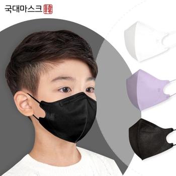 아트박스/헬스리아 KF94 국대마스크 유아 어린이 새부리형 100매 검정색
