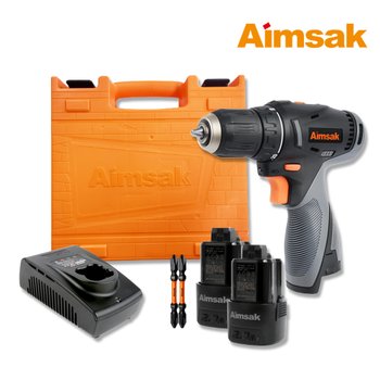 아임삭 AD414R 3G 14.4V 충전 드릴 2.0Ah 배터리 2개(정품가방 구성)