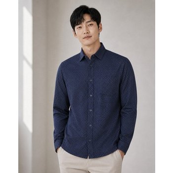 남성 잔프린트 셔츠 AGBSL8431-915