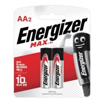 에너자이저 알카라인 건전지 맥스 AA 2개입JS