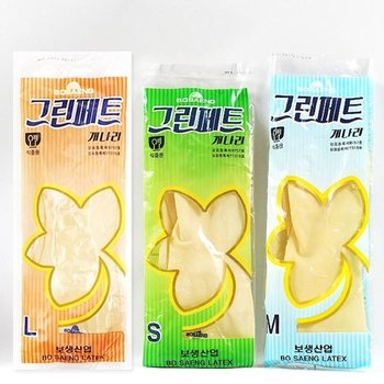 보생 개나리 그린페트 고무장갑 S M L 고무장갑소 튼튼한고무장갑 (WB1B2D5)