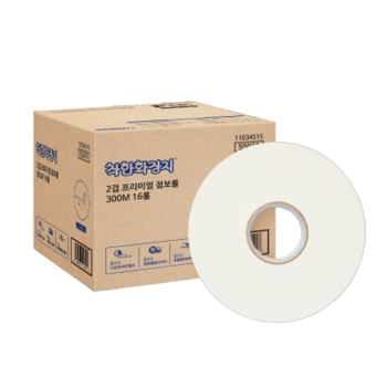 착한화장지 대형롤휴지 2겹 프리미엄 점보롤 300M 16롤 점보롤화장지