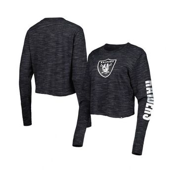 [해외] New 에라 우먼 블랙 Las Vegas Raiders Crop 롱 슬리브 티셔츠 - 14808974 439567