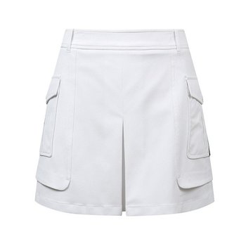 A라인 사이드 건빵 포켓 스커트 L21E1PC271_WH_YS