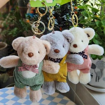 리본 멜빨바지 인형키링 가방키링 차키링 열쇠 차키 홀더 백참 장식 귀여운 가방 백꾸 커플 하의