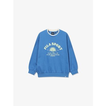 휠라 키즈 NATURE 그래픽 맨투맨 BLUE FK261PO07B004 453