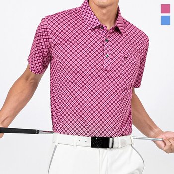 [MASTER BEAR] 마스터베어 남성 다이아 냉감 스판 반팔 카라티셔츠 Model No_N2-5Q001