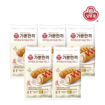 [오뚜기] 가뿐한끼 닭가슴살 만두 오리지널 180g x 5개+닭가슴살 만두 김치 180g (S50785110)