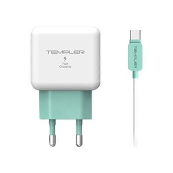 (템플러) TA80OL47 분리형 C타입 QC 3.0 급속 충전기 TEM-P21-QC30U1A (1M)/1M (1개)