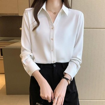 [JHL977P3_51IB]여성 오피스룩 하객룩 심플 블라우스