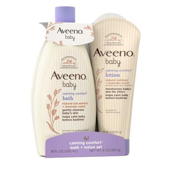 [해외] [해외직구] Aveeno 아비노 베이비 카밍 컴포 바스 532ml 로션 227g 세트