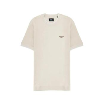 보스 X 애스턴 마틴 크루 넥 울 코튼 자카드 티셔츠 506E32 TP4523159