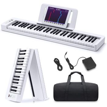 [해외] 독일 도너 키보드 피아노 입문용 1882602 Donner DP-06 Foldable Piano 61 Keys Full Size Semi