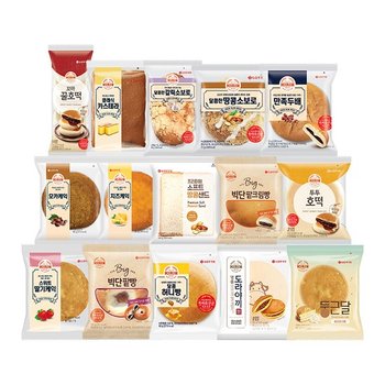 롯데 인기 기린빵 15종 15개 모카케익 치즈케익 카스테라 팥크림빵 갈릭소보로 등